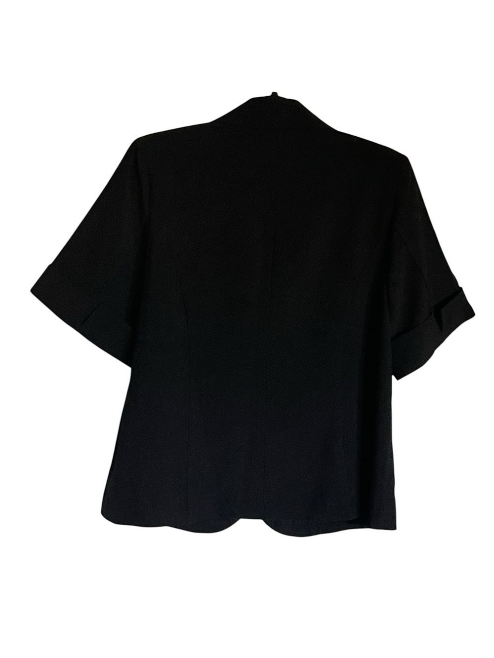 Classic Black Short-Sleeve Blazer Jacket - Picture 3 of 4